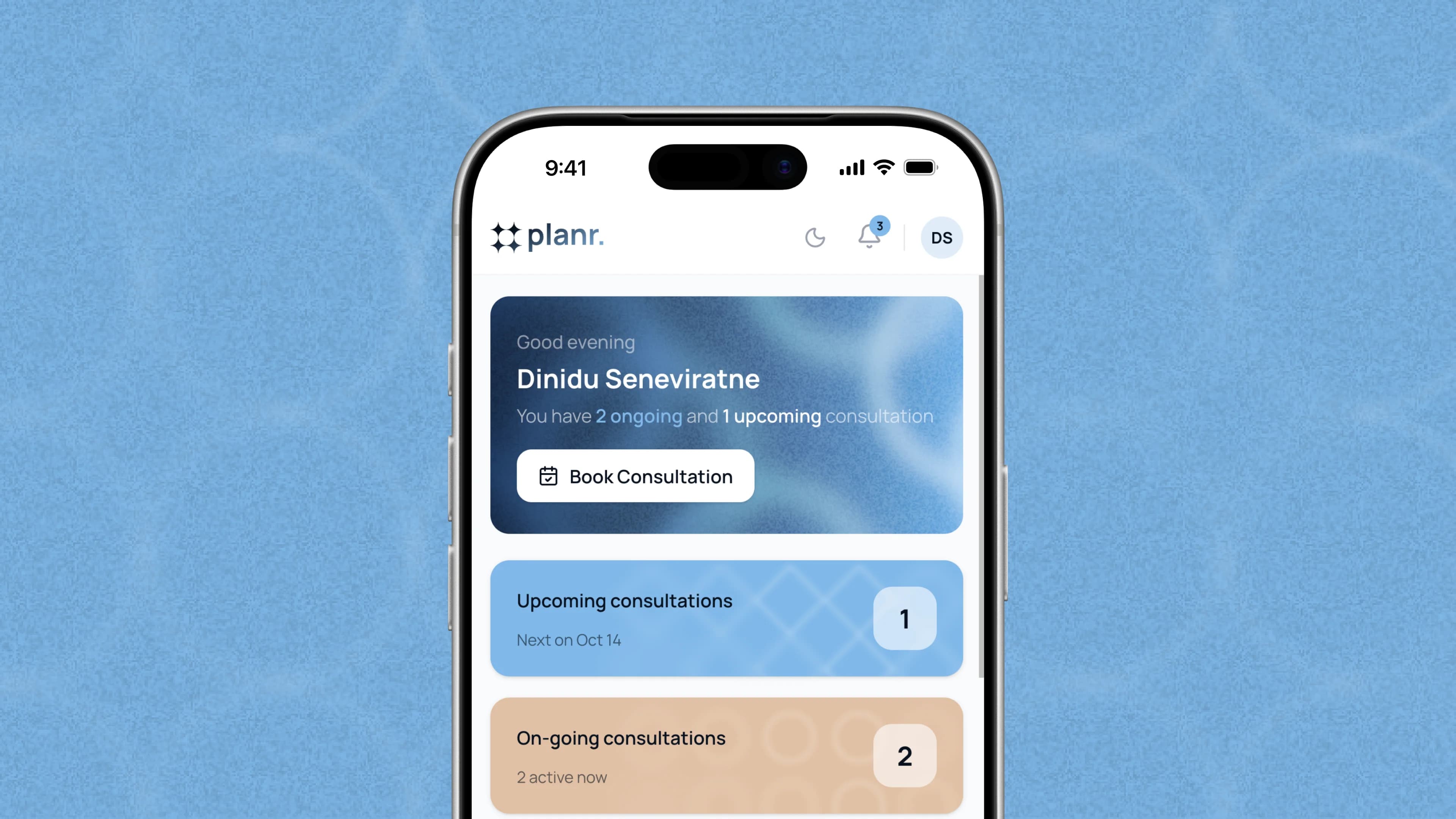 Planr screen