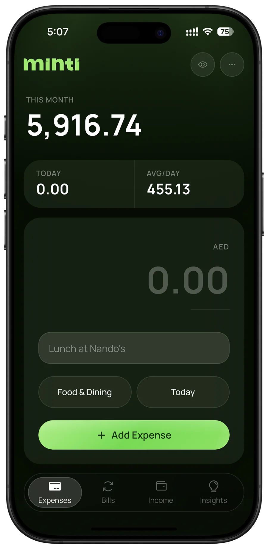 Expense Tracking